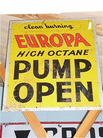 Sign, Europa pump open. - click to enlarge