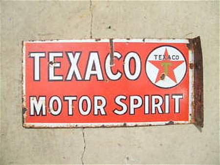 Sign, Texaco post mount small - click to enlarge
