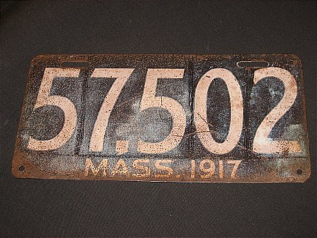 EARLY AMERICAN NUMBER PLATE - click to enlarge