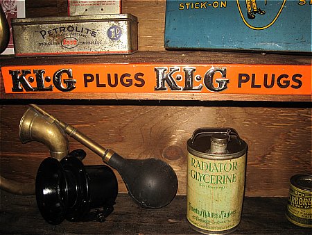 K.L.G. PLUGS SHELF EDGE SIGN - click to enlarge