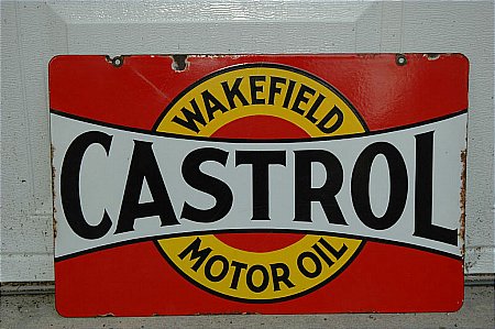 Sign, Castrol double sided - click to enlarge