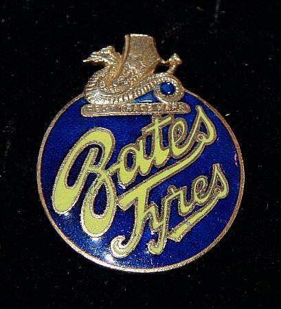 Enamel Badge. BATES TYRES - click to enlarge