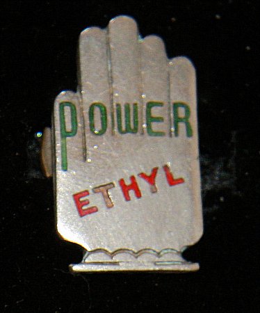 Enamel Badge. POWER ETHYL - click to enlarge