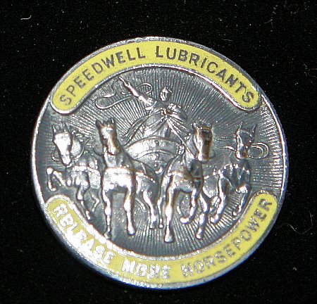 Enamel Badge. SPEEDWELL LUBRICANTS - click to enlarge