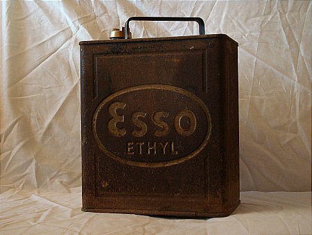 petrol can, esso ethyl - click to enlarge