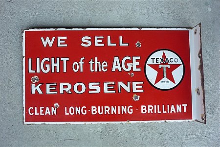 Sign, Texaco kerosene post mount - click to enlarge