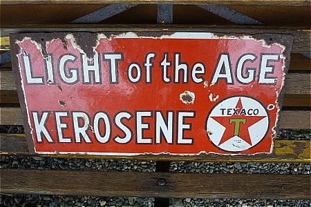 Sign, Texaco kerosene post mount - click to enlarge