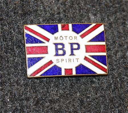 B.P. MOTOR SPIRIT BADGE - click to enlarge