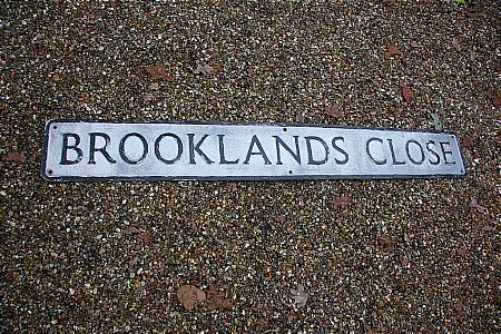 BROOKLANDS CLOSE ROAD SIGN - click to enlarge