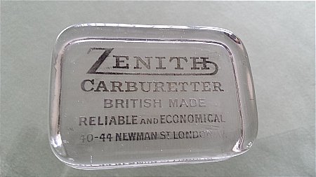 ZENITH CARBRETTER PAPERWEIGHT - click to enlarge