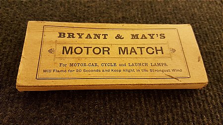 BRYANT MOTOR MATCHES - click to enlarge