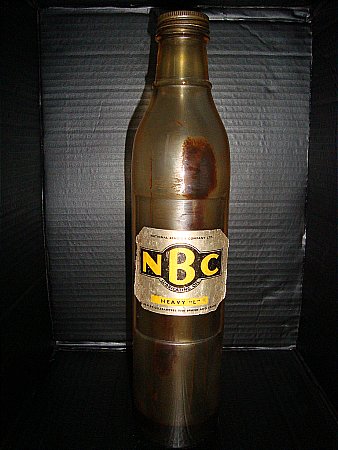 national benzol company bottle, super rare and early foil labled  - click to enlarge
