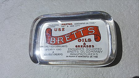 BRETT'S OILS & GREASES - click to enlarge