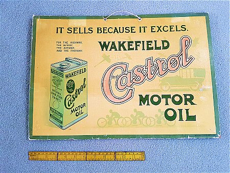 CASTROL OIL SHOWCARD - click to enlarge