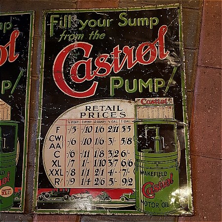 CASTROL PRICE SIGN - click to enlarge