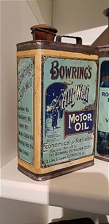 BOWRING'S MOTOR OIL Can - click to enlarge