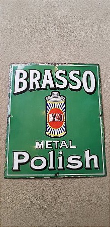 BRASSO ENAMEL SIGN - click to enlarge