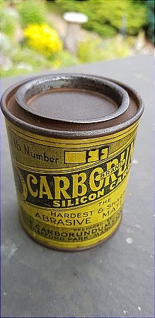 CARBORUNDUM TIN - click to enlarge