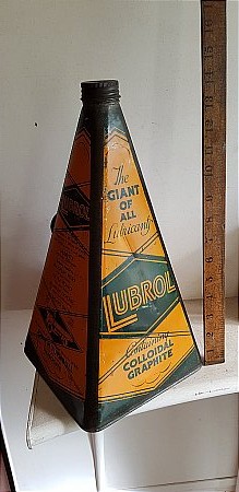 LUBROL GALLON PYRAMID CAN. - click to enlarge