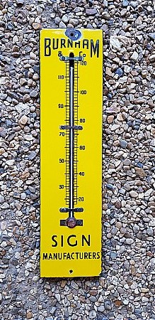 BURNHAM SIGNS THEROMETER - click to enlarge