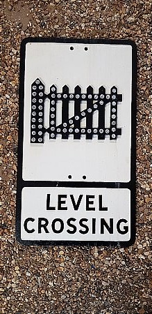 LEVEL CROSSING ROAD SIGN - click to enlarge
