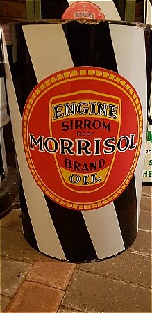 MORRISOL CURVED ENAMEL BIN SIGN - click to enlarge