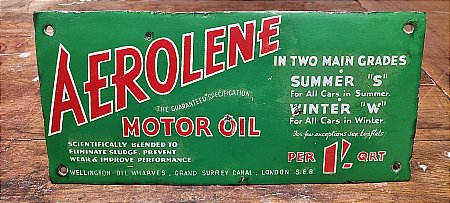 AEROLENE MOTOR OIL - click to enlarge