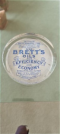 BRETTS OIL PAPERWEIGHT - click to enlarge