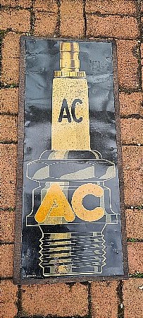 A.C. PLUGS TIN SIGN - click to enlarge
