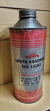 MOBIL SHOCK OIL QUART - click to enlarge