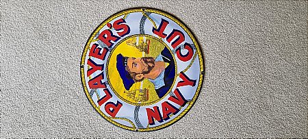 PLAYERS  NAVY CUT CIGGY SIGN - click to enlarge