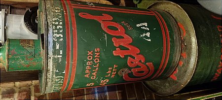 CASTROL 5 GALLON EMBOSSED TIN - click to enlarge