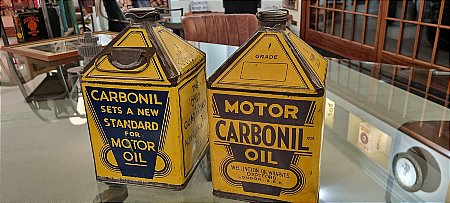 CARBONOIL PAIR OF GALLON PYRAMID CANS - click to enlarge