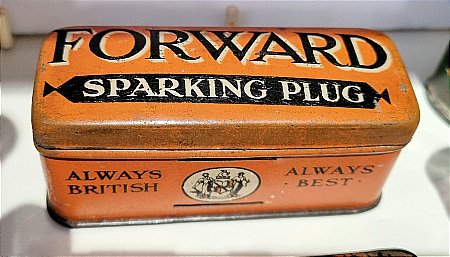 FORWARD SPARK PLUG TIN - click to enlarge