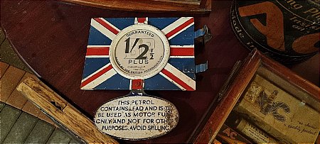 B.P. UNION FLAG WITH LEAD WARNING DISK - click to enlarge
